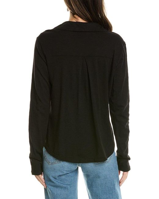 Michael Stars Black Ayla Button-down Shirt