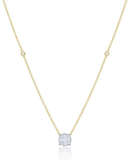 Diana M Metallic 14k 0.17 Ct. Tw. Diamond Necklace
