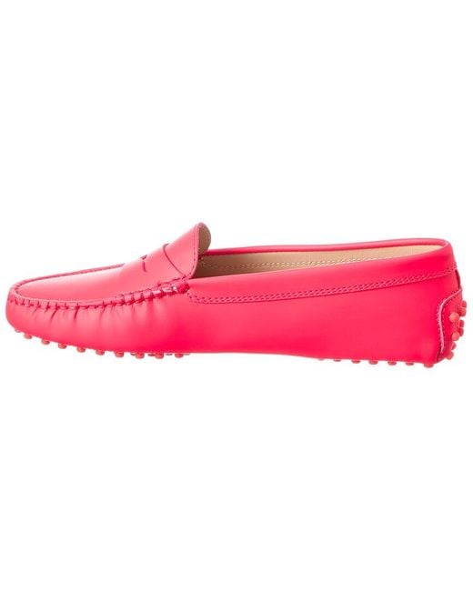 Tod's Pink Gommino Leather Loafer