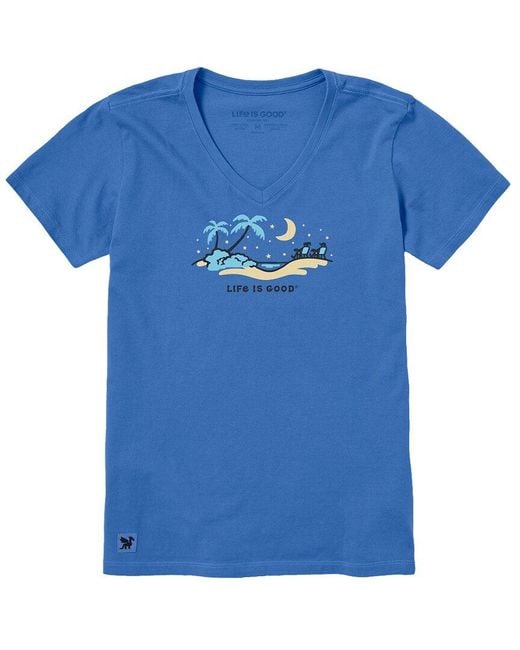 Life Is Good. Blue Crusher Lite T-Shirt