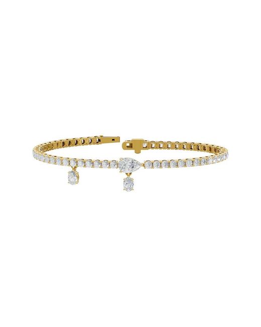 Lab Grown Diamonds White 18K Over 6.38 Ct. Tw. Lab-Grown Diamond Bracelet