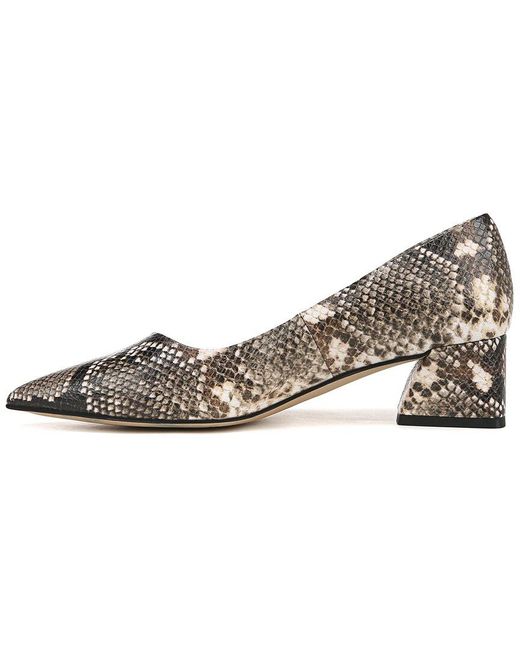 Franco Sarto Brown Racer Pointed Toe Block Heel Pumps