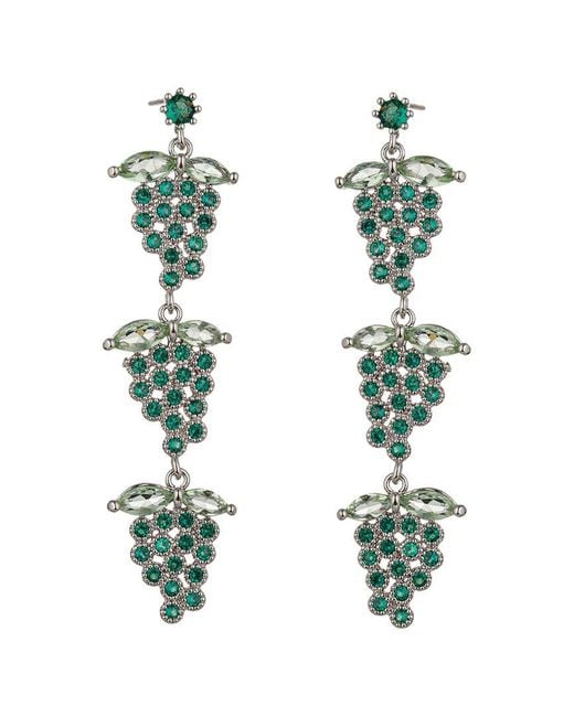 Eye Candy LA Green Cz Grape Drop Earrings