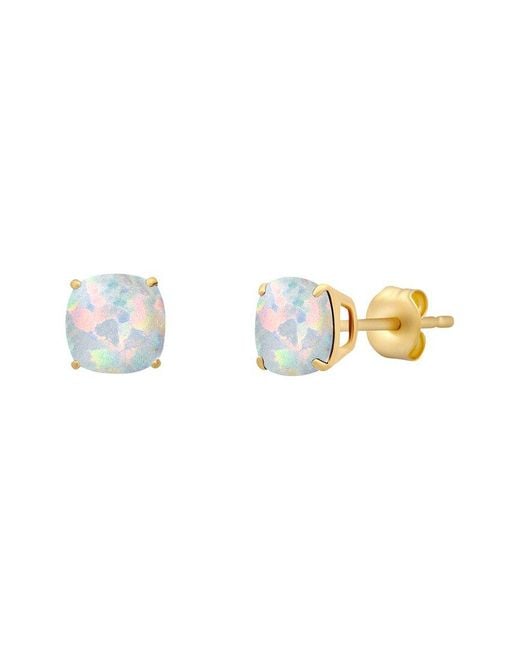 MaxColor Metallic 14K 0.65 Ct. Tw. Lab-Grown Created Sapphire Stud Earrings