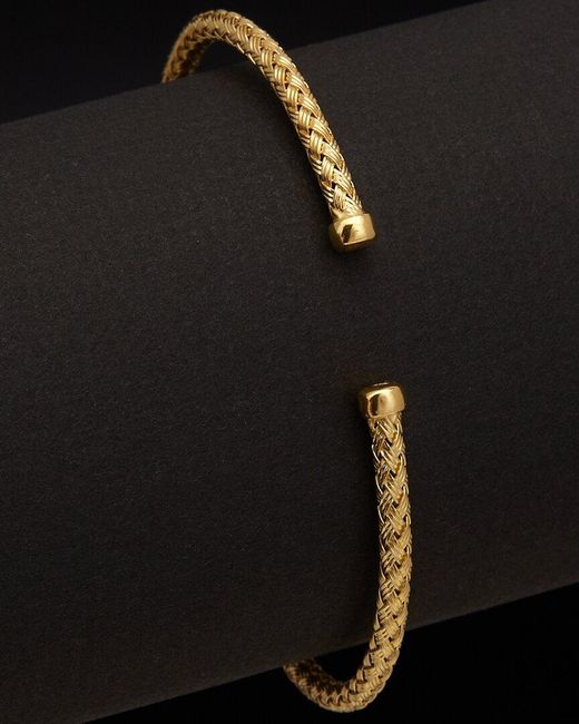 Meshmerise Black 18K Over 0.15 Ct. Tw. Diamond Bangle Bracelet