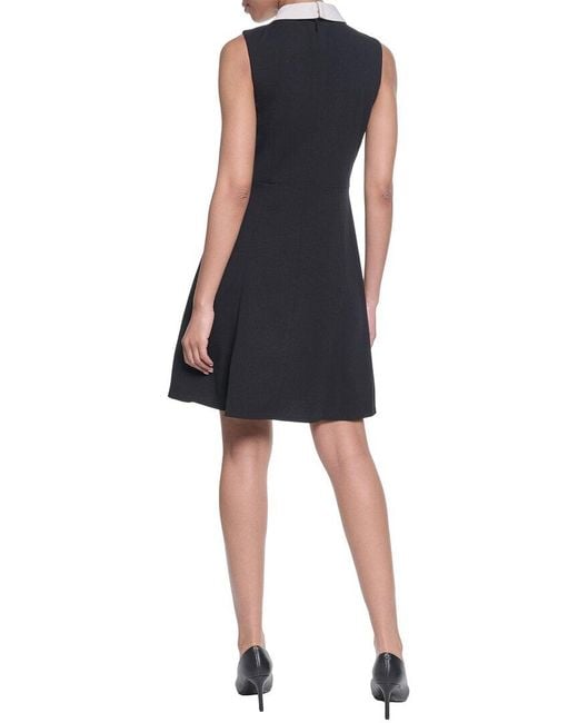 Karl Lagerfeld Black Scuba A-Line Dress