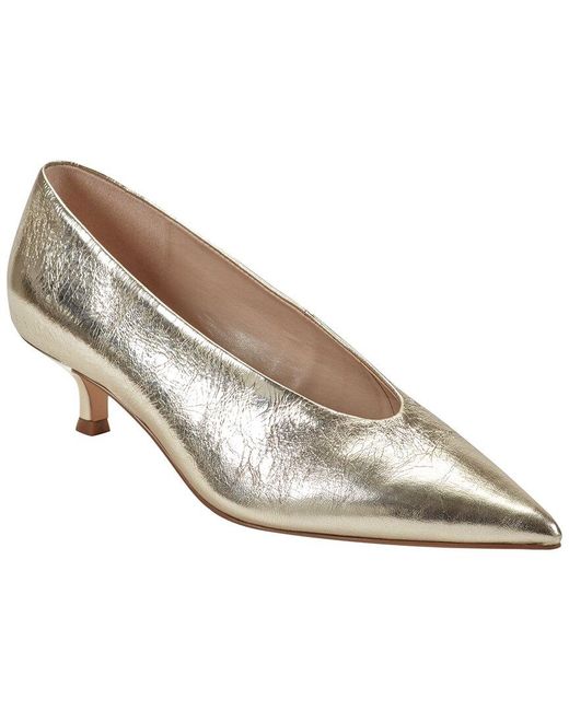 Marc Fisher White Cecile Leather Pump