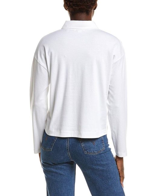 Vince White Easy Polo Shirt