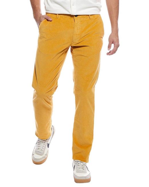 Slowear Yellow Uomo Corduroy Pant for men