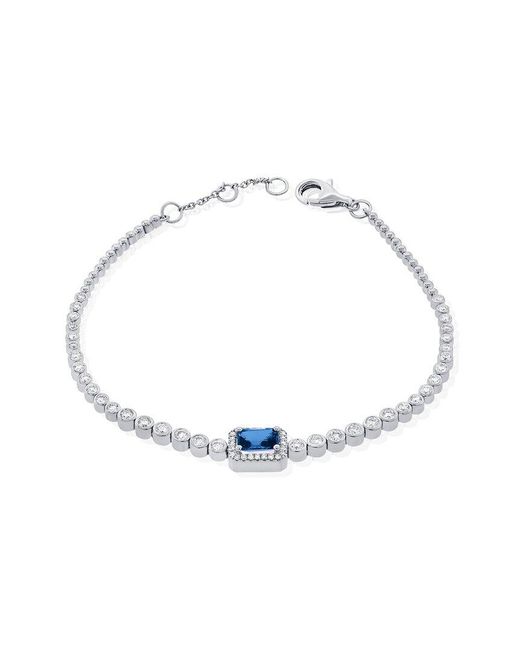 Sabrina Designs White 14K 1.54 Ct. Tw. Diamond & Sapphire Bracelet