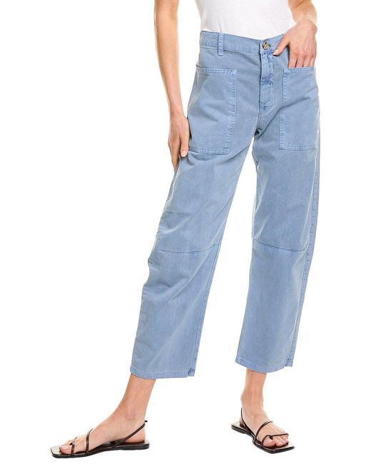 Velvet By Graham & Spencer Blue Linen Pant