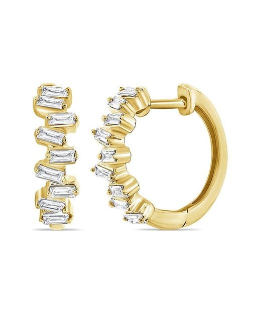 Sabrina Designs Metallic 14K 0.31 Ct. Tw. Diamond Huggie Earrings