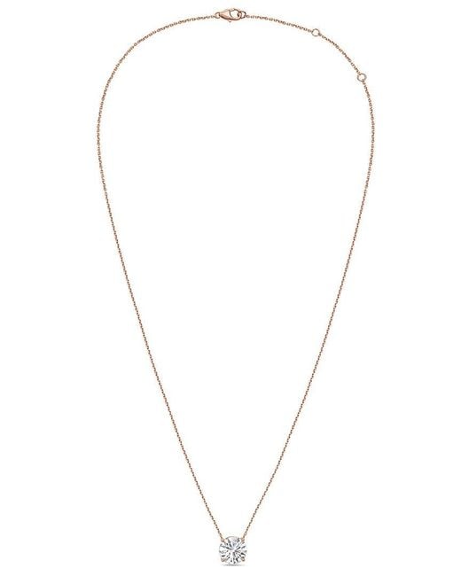 Diana M Multicolor Diana M. 14K Rose 15.00 Ct. Tw. Lab-Grown Diamond Pendant Necklace