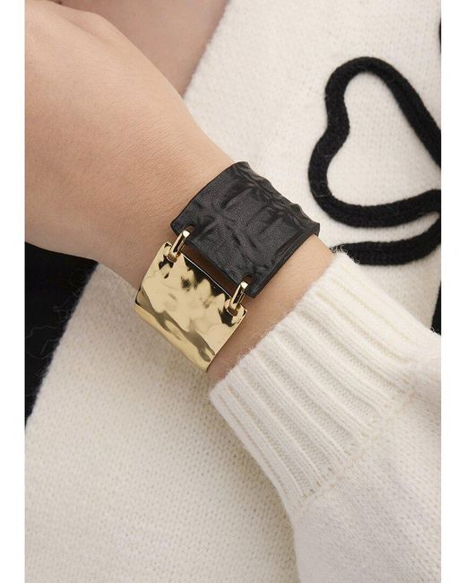 Saachi Black Textured Bracelet