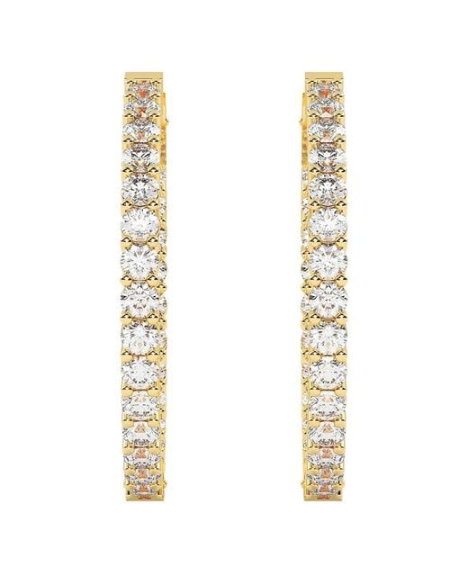 Diamond Select Cuts Metallic 14K 3.00 Ct. Tw. Diamond Earrings