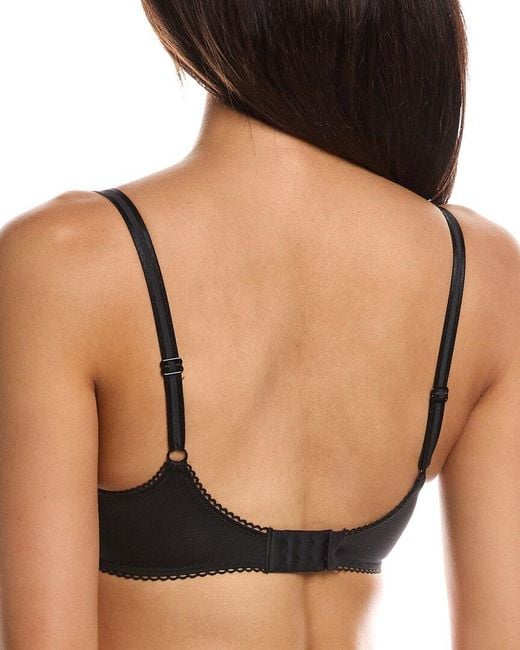 Passionata Black Gardenia Wired Plunge Lace T-Shirt Bra