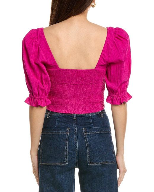 Saltwater Luxe Red Ruched Crop Top