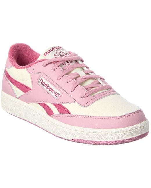 Reebok Pink Club C Revenge Ii Canvas & Leather Sneaker