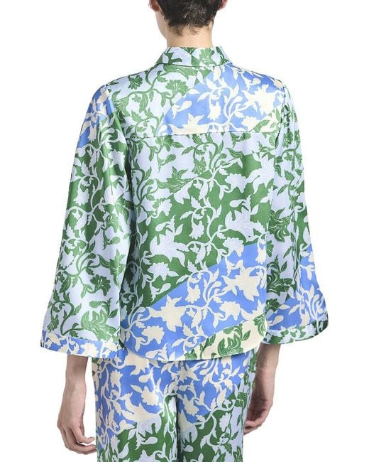 10 Crosby Derek Lam Blue Milad Oversized Shirt