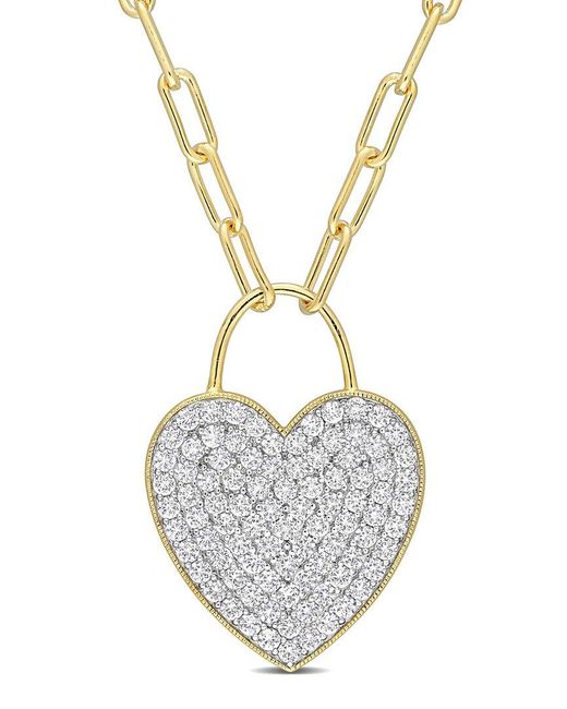 Rina Limor Metallic Gold Over Silver 4.50 Ct. Tw. Sapphire Pendant Necklace