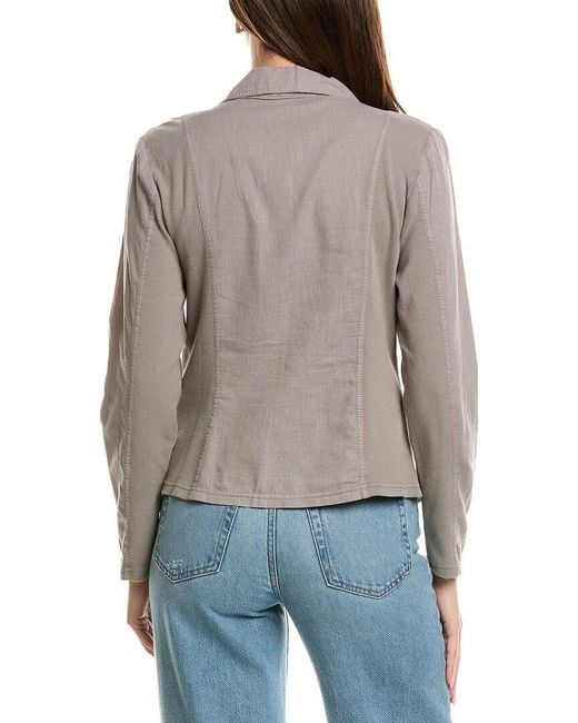 XCVI Gray Brax Linen-Blend Jacket
