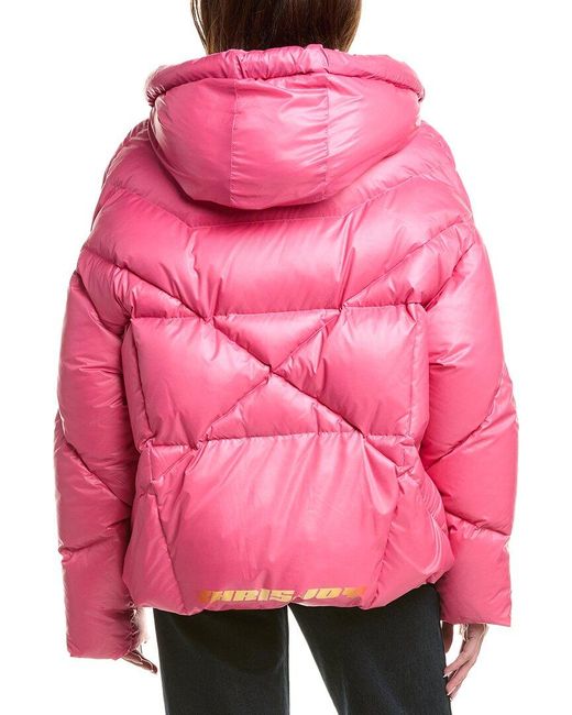 Khrisjoy Pink Khris Iconic Heart Puffer Jacket