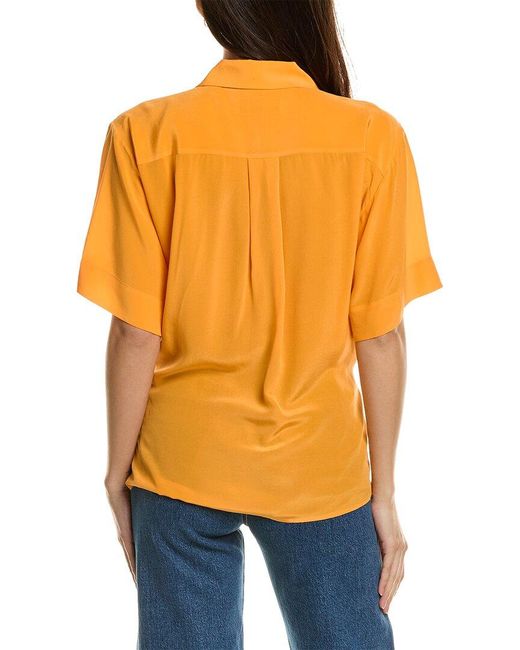 Equipment Orange Everly Silk Shirt
