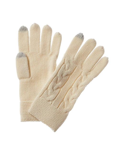 Forte Natural Luxe Cable Wool-blend Gloves