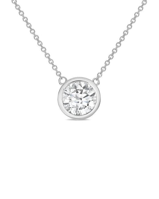 Diana M White Diana M. 14K 1.00 Ct. Tw. Lab-Grown Diamond Pendant Necklace