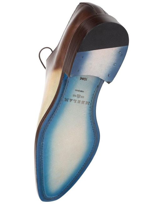 Mezlan Brown Barbaro Two-Tone Leather Oxford for men
