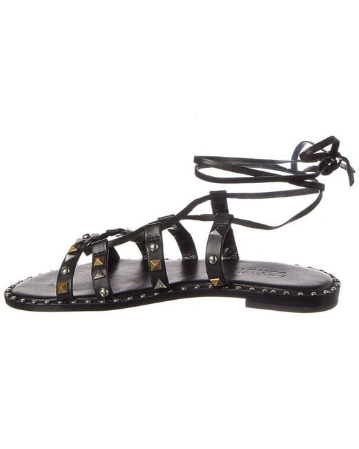 SCHUTZ SHOES Metallic Makeena Leather Sandal