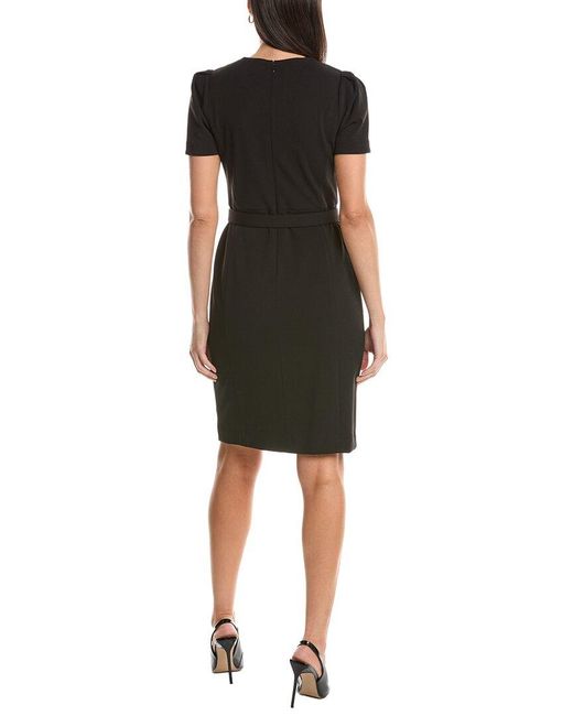 Anne Klein Black Box Pleat Sleeves Sheath Dress