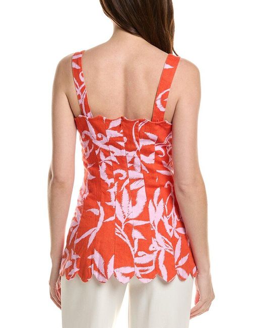 tyler boe Red Vanessa Linen Blouse