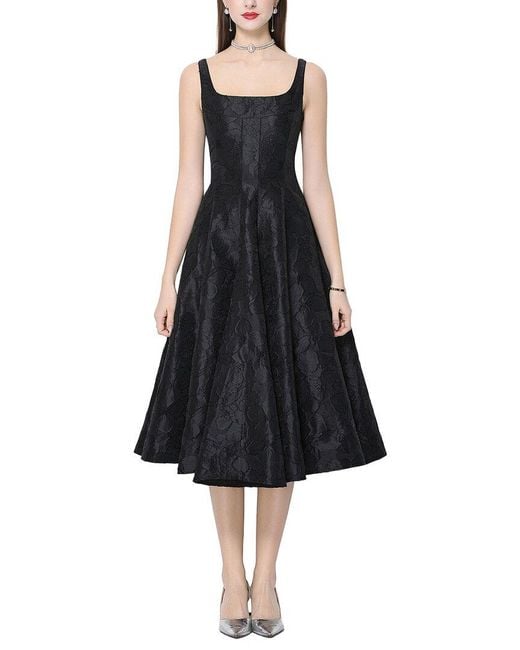 Kaimilan Black Midi Dress