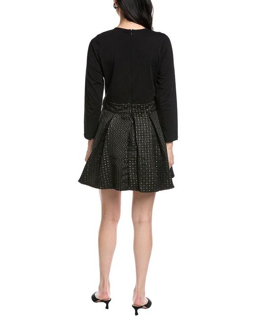 Sail To Sable Black Pleated Mini Dress