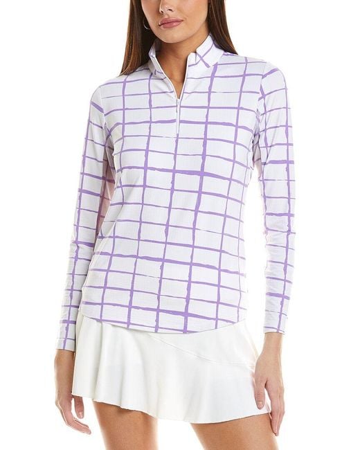 IBKUL White Mock Neck Top