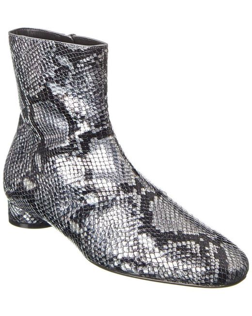 gigietta snakeskin embossed bootie