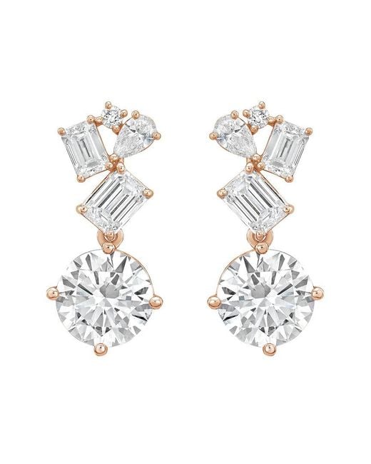 Diana M White Diana M. 14K Rose 8.00 Ct. Tw. Lab-Grown Diamond Earrings