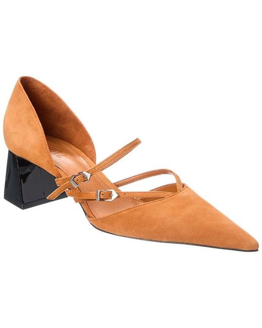 SCHUTZ SHOES Brown Rue Suede Pump
