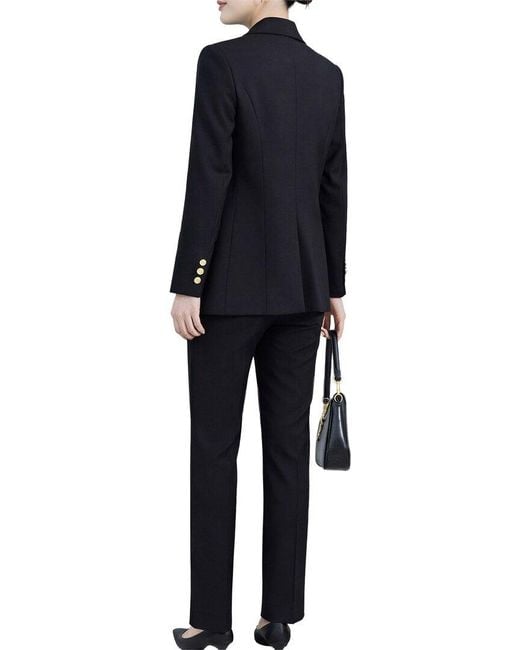 Adelin May Black 2Pc Jacket & Pant Set