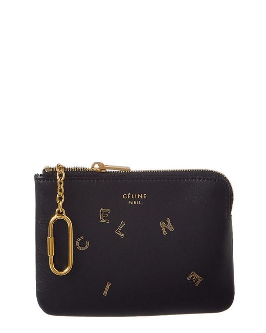 Celine Céline Solo Leather Coin Purse in Black Lyst