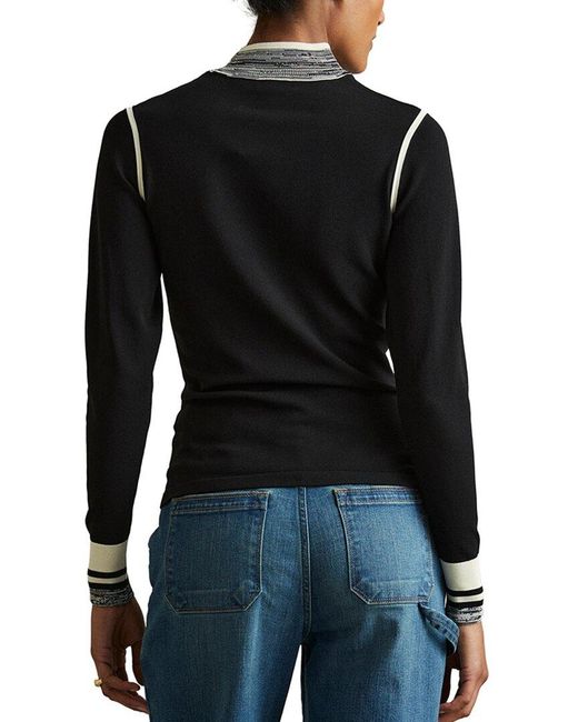 Reiss Black Rosa Knit Top