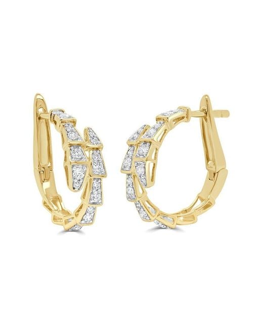 Sabrina Designs Metallic 14K 0.30 Ct. Tw. Diamond Hoop Earrings
