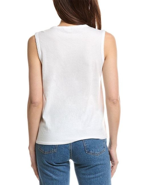 James Perse White Pocket Tank
