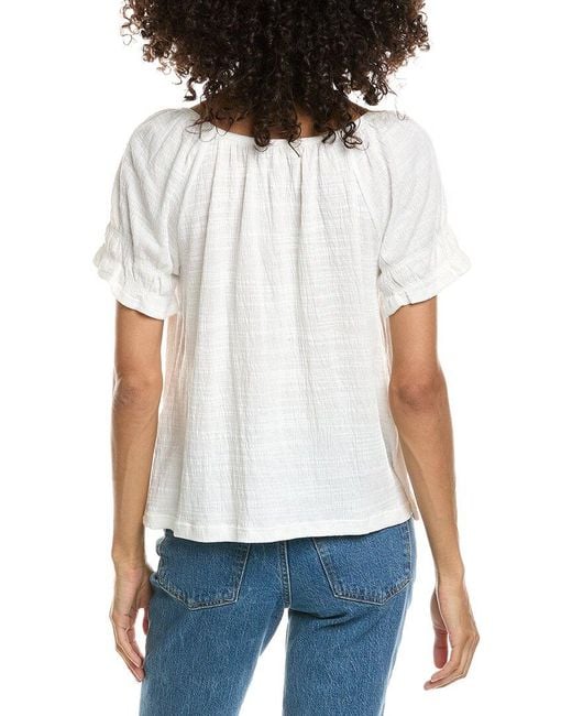 Max Studio White Puff Sleeve Blouse