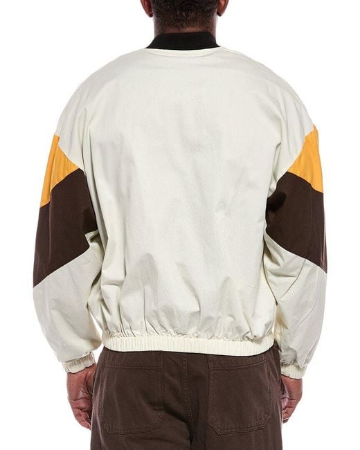 Palm Angels White Color Block Jacket for men
