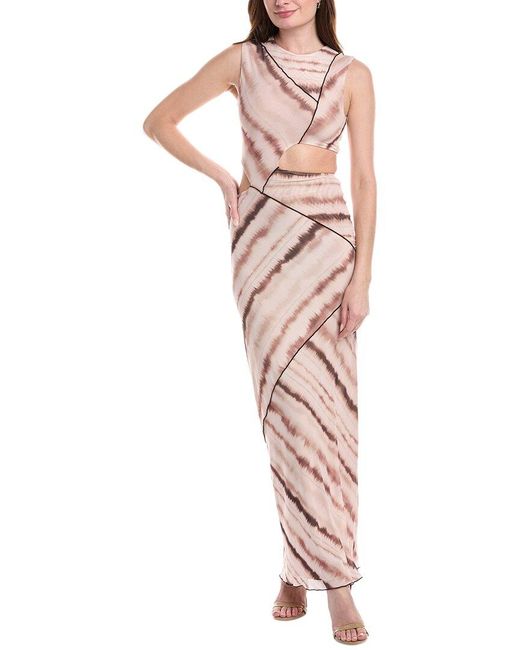 Misha Pink Salli Mesh Gown