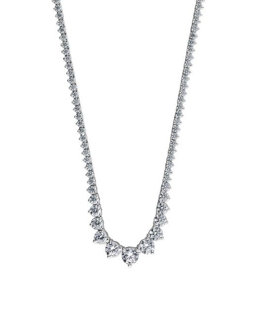 Lab Grown Diamonds Metallic 14K 5.00 Ct. Tw. Lab-Grown Diamond Riviera Necklace