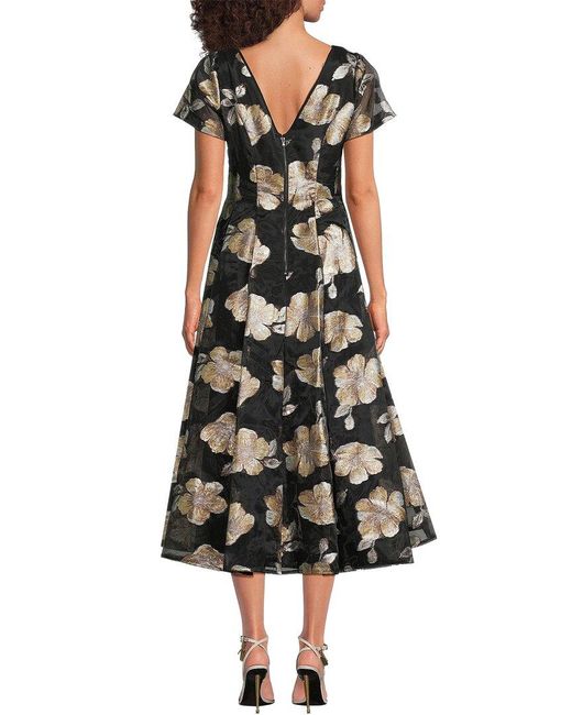 Shani Black Printed Midi Dress