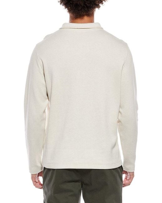 Vince White Button Mock Neck Sweater for men